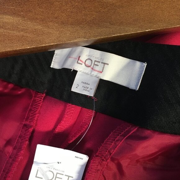 NWT Loft Marisa Deep Coral Pants Size 2 - Picture 8 of 10